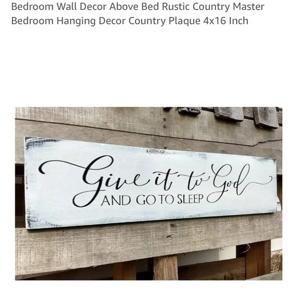 Inspirational Rustic Wall Art - Black Script on White - Picture 1 of 4